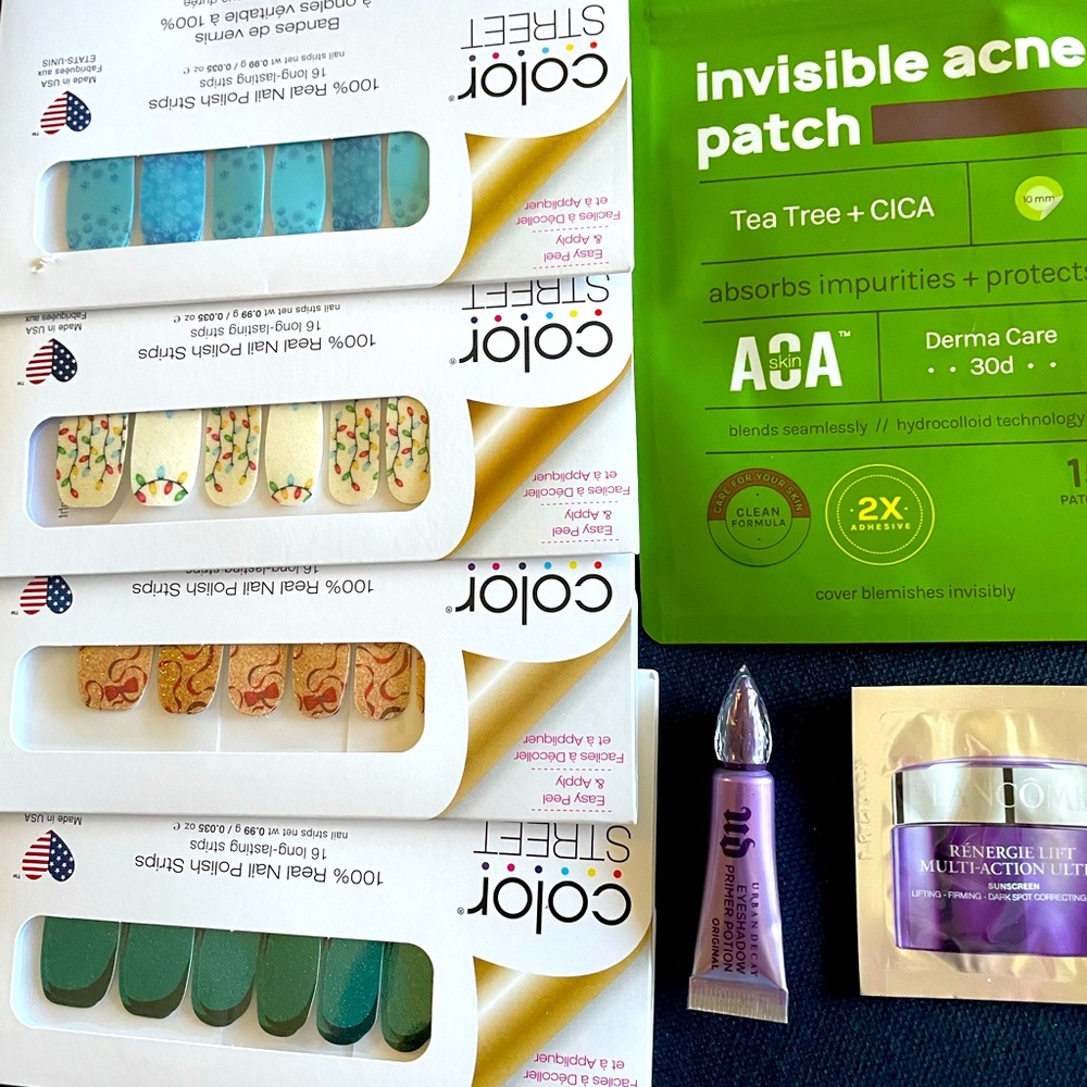 Color street Christmas sets+acne patch+free samples!